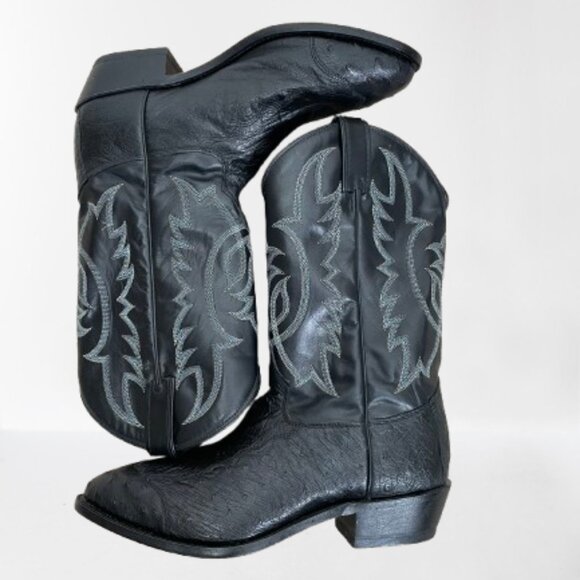 Tony Lama Other - Tony Lama Men's Vintage Embroidered Quill Ostrich Western Cowboy Boots Sz 10 EE